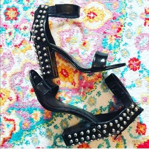 Forever 21 black patent leather open toe